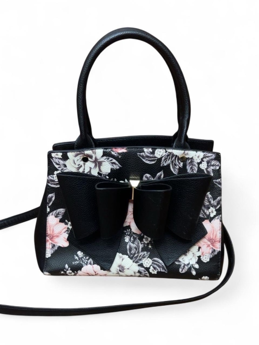 Crossi Floral Bow Crossbody Satchel Bag